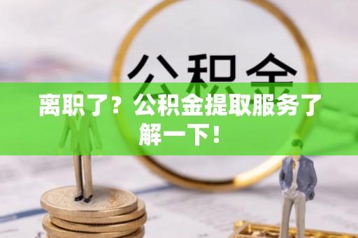 新界离职了？公积金提取服务了解一下！